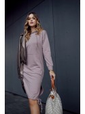 Basic-Kleid mit Tasche und Cappuccino-Krawatten FI723 – Online-Shop – Boutique